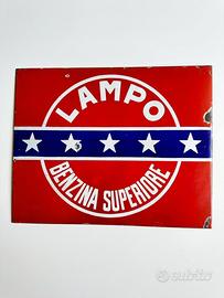 Insegna Vintage Smaltata "LAMPO”