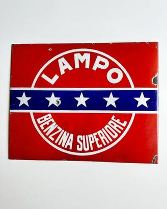 Insegna Vintage Smaltata "LAMPO”