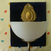 Appliques ottone vetro satinato CM.30 anni 60