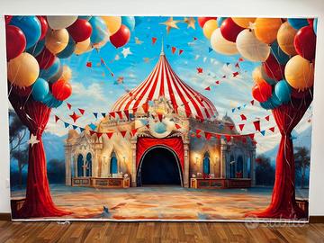 Fondale per shooting fotografico carnevale bambini