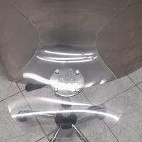 sedia girevole ufficio scrivania trasparente 