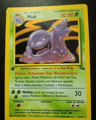 Muk 13/62 ITA – Fossil Holo 1ª Edizione – Pokémon