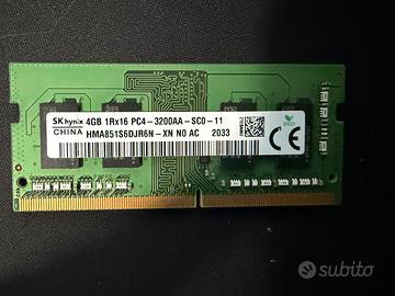 4gb Ram SK Hynix DDR4 3200mhz notebook