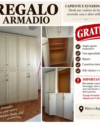 ARMADIO – RITIRO A CARICO DELL’INTERESSATO