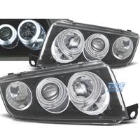 FARI SKODA FABIA 99-07 ANGEL EYES FONDO NERO