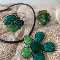 Parure Girocollo Bracciale e Anello Bigiotteria