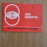 manuale uso manutenzione  Gilera Dakota 350
