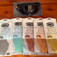 Maschera motocross enduro 100% Fmf lenti colorate