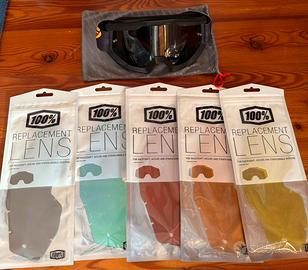 Maschera motocross enduro 100% Fmf lenti colorate