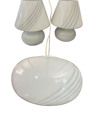 LAMPADARIO + 2 ABAT JOUR IN DI VETRO MURANO