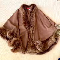 Mantella lana/cashmere e volpe