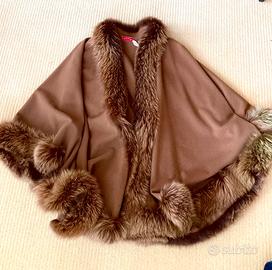 Mantella lana/cashmere e volpe