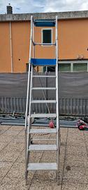 Scala a castello in alluminio con ruote alta 3 mt