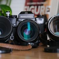 Nikon EL con 35mm + 55mm +105mm