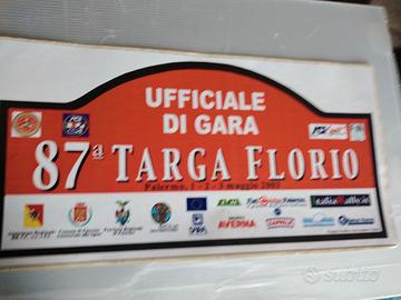 placca rally adesiva cm. 21x42 87 targa florio