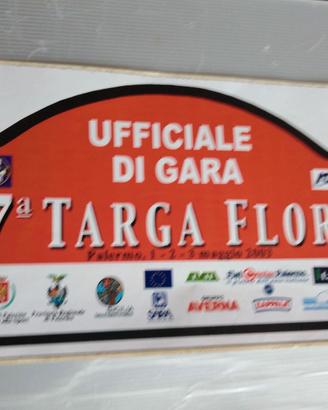placca rally adesiva cm. 21x42 87 targa florio