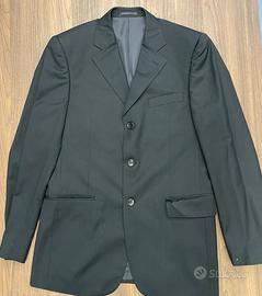 Vestito completo uomo nero giacca e pantalone 50