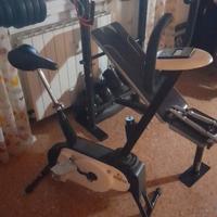 panca +bici+ manubri e disci