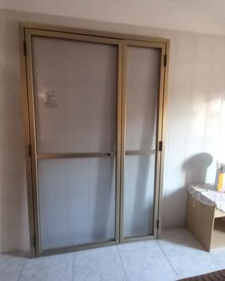 Zanzariera a Porta Battente a 2 Ante in Alluminio