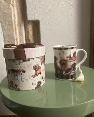 Tazza porcellana motivo cani
