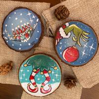 Calamite in legno dipinte a mano