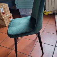 Sedie verdi velluto
