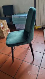 Sedie verdi velluto