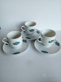 tris tazzine caffe vintage