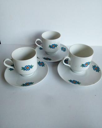 tris tazzine caffe vintage