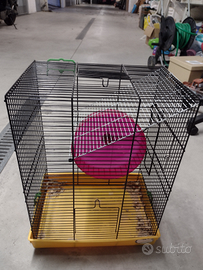 Gabbia per criceto con accessori