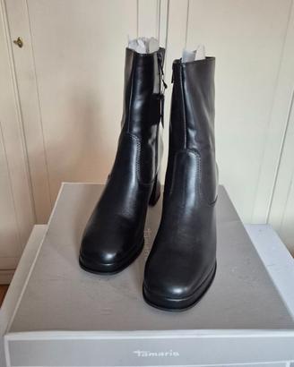 Stivali Tronchetti Donna n.39 pelle neri Tamaris