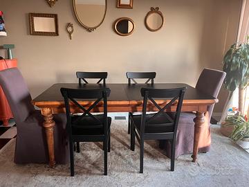 Tavolo e 8 sedie ikea + 2 maison du monde