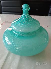 centrotavola vintage in vetro fatto a mano Italia 