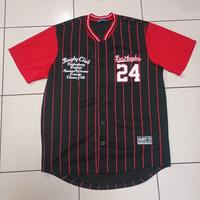 Custom Black Red Stripes,  white Baseball Jersey 