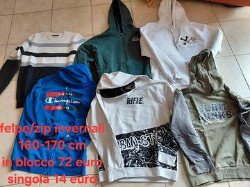 felpe per ragazzo 15/16 anni