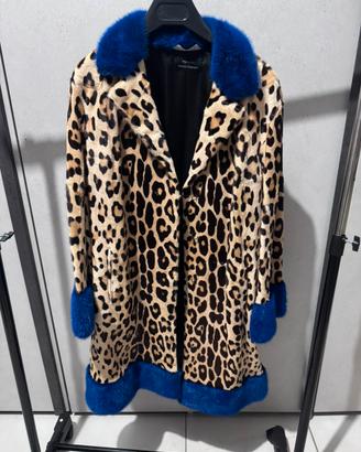 Cappotto in kid leopardato