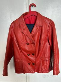 Giacca pelle rossa Brecos Castaldini Parma 46