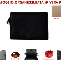 Portafoglio vera pelle "BATA"documenti,card,monete