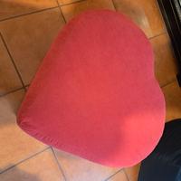 Pouf cuore rivestito  microfibra design