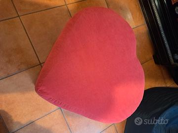 Pouf cuore rivestito  microfibra design