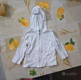 Giacchetto Cotone Bimbo 9/12 Mesi Benetton Bianco 