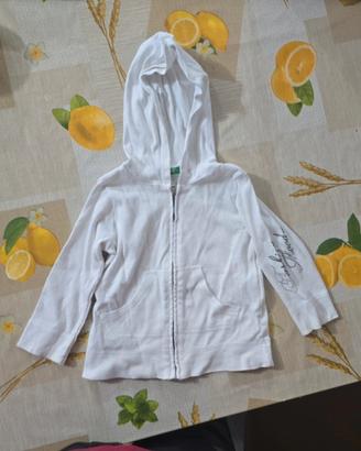 Giacchetto Cotone Bimbo 9/12 Mesi Benetton Bianco 