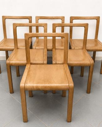 Tavolo allungabile con 6 sedie frassino anni ’70