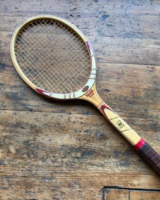 RACCHETTA DA TENNIS D'EPOCA MAXIMA TORNEO LEGNO