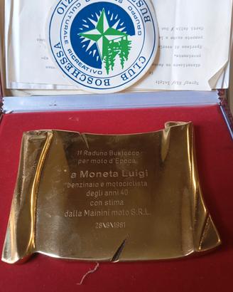 medaglia commemorativa evento motociclisti 