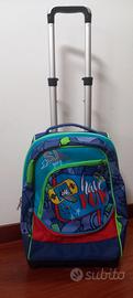zaino trolley Sj maxi Seven blu verde