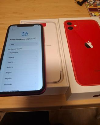 I phone 11 rosso.