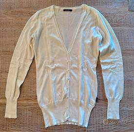 Cardigan Eklè bianco in cotone makò – taglia S