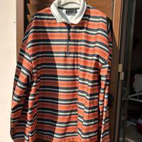 Felpa in pile invernale a righe uomo Asos XL