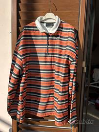 Felpa in pile invernale a righe uomo Asos XL